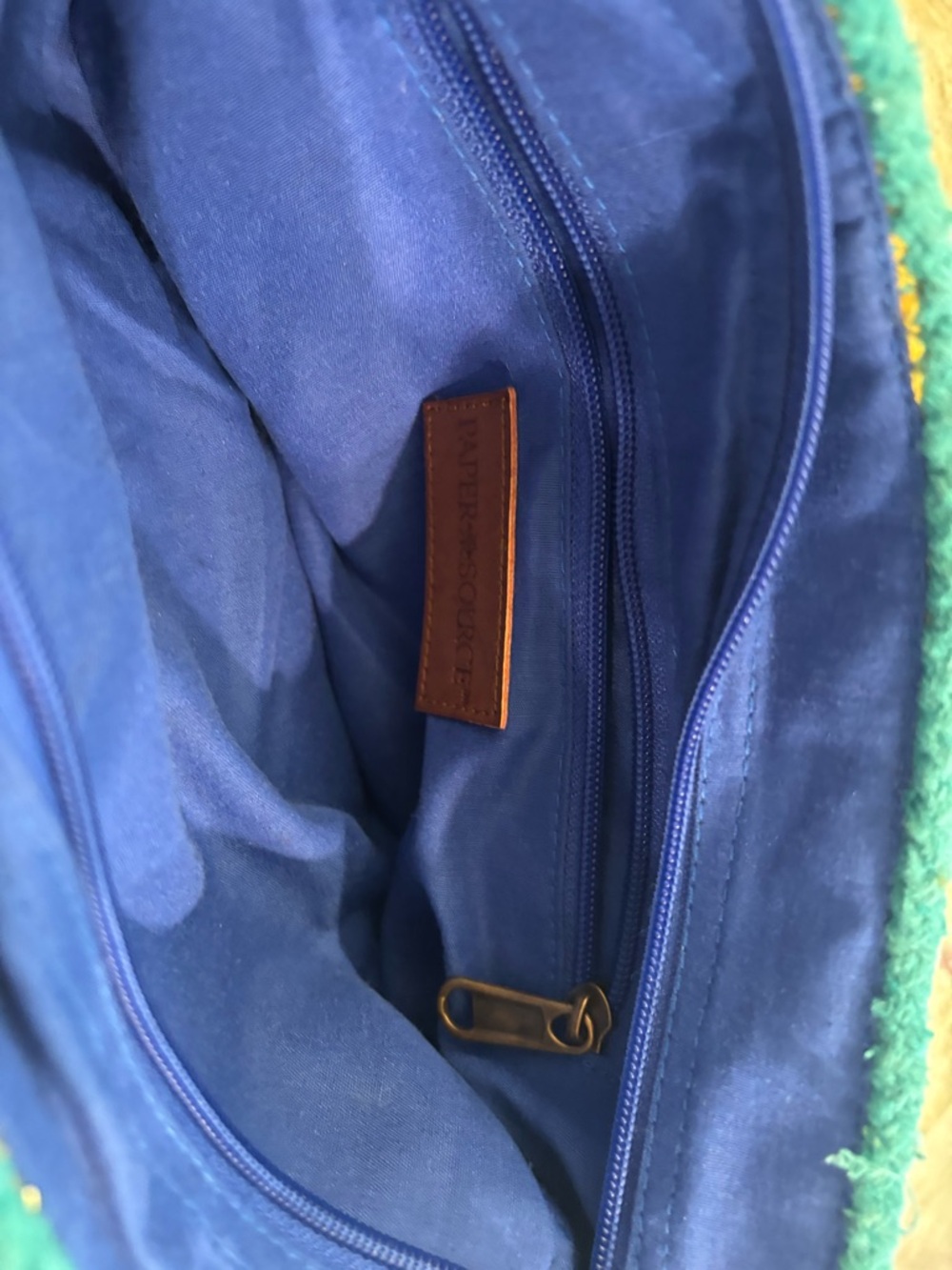 Paper Source Multicolor Handwoven Half-Moon Crossbody Bag - Picture 9 of 11